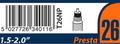 Nutrak Inner Tube 26 x 1.5-2.0 inch, Presta Valve