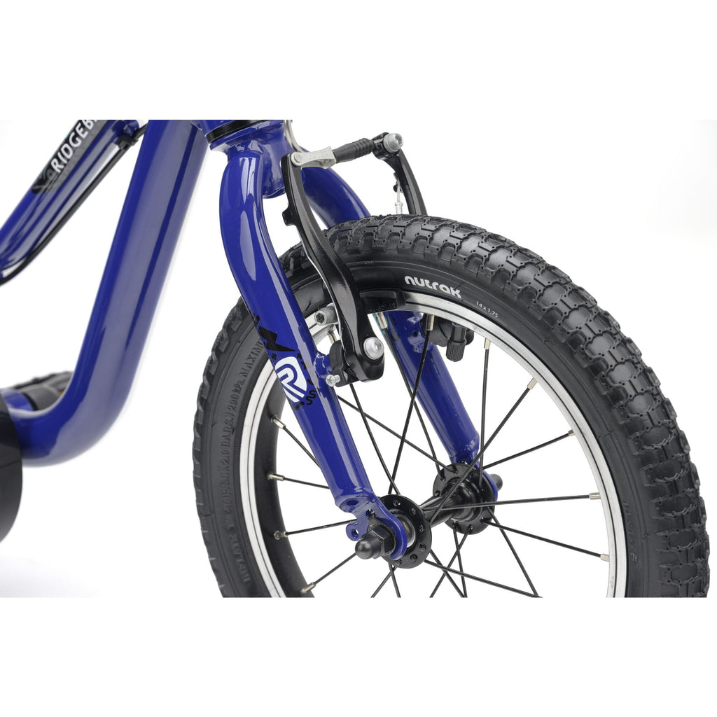 Ridgeback MX14, front brake and tyre detail