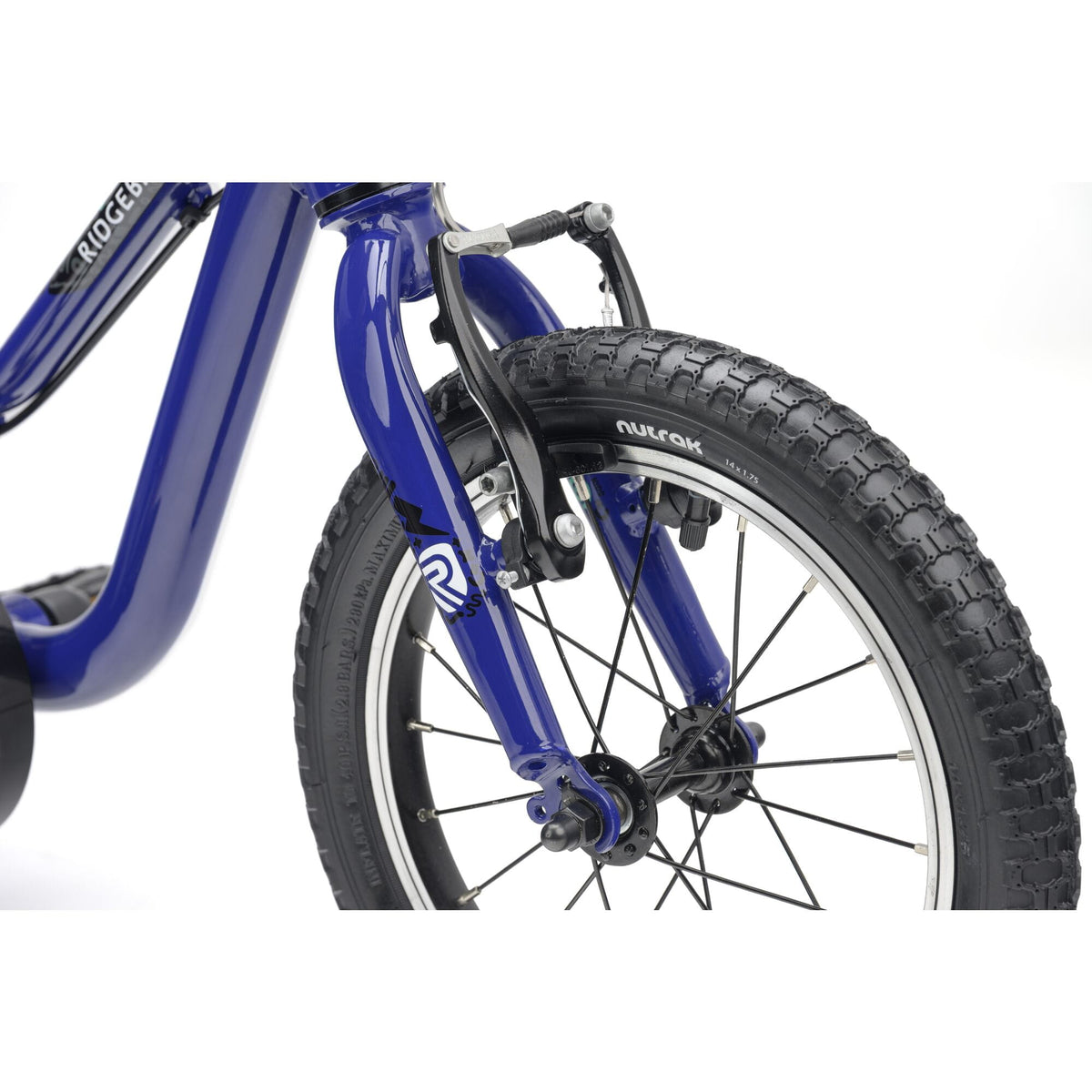 Ridgeback MX14, front brake and tyre detail