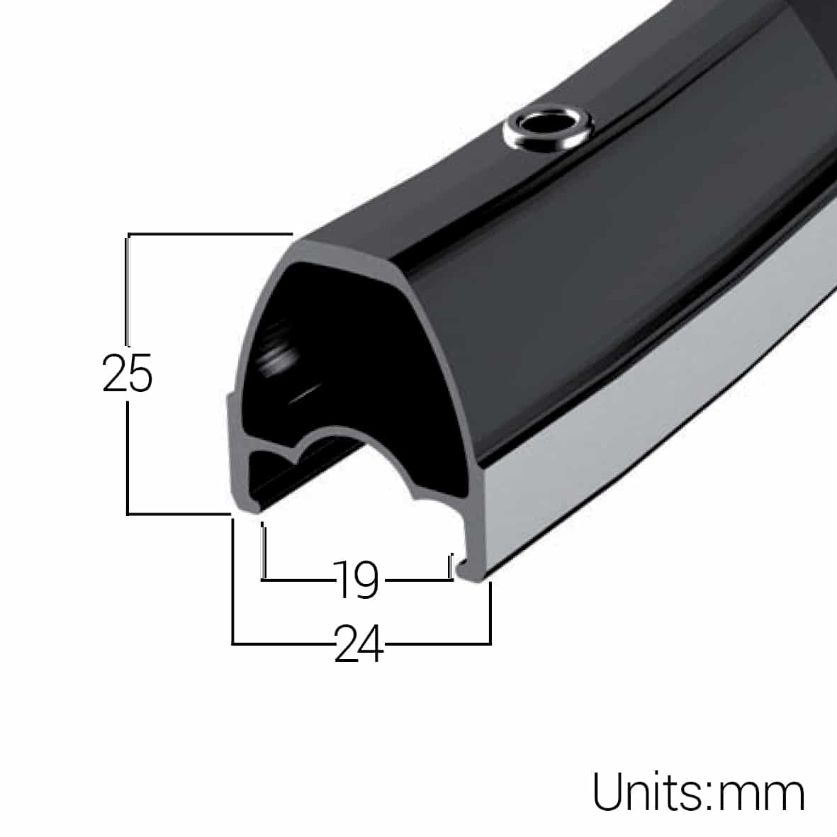 Halo White Line rim profile and dimensions