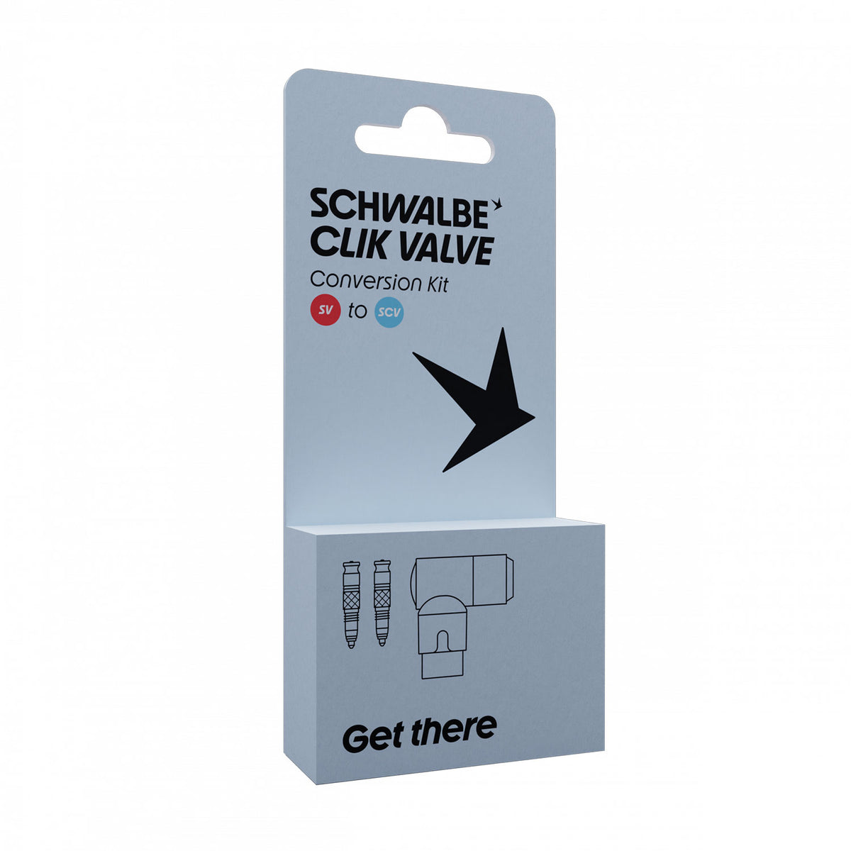 Schwalbe Clik Valve Presta Conversion Kit with Pump Head, photo 2