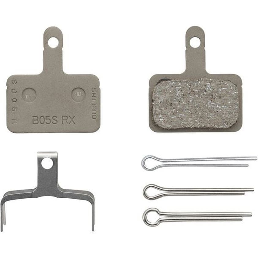 Shimano Deore B05S-RX Disc Brake Pads and Spring, Steel Backed, Resin