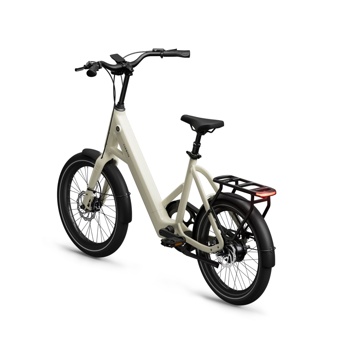 Tenways CGO Compact 20-inch electric bike cockpit and Speedlifter twist stem