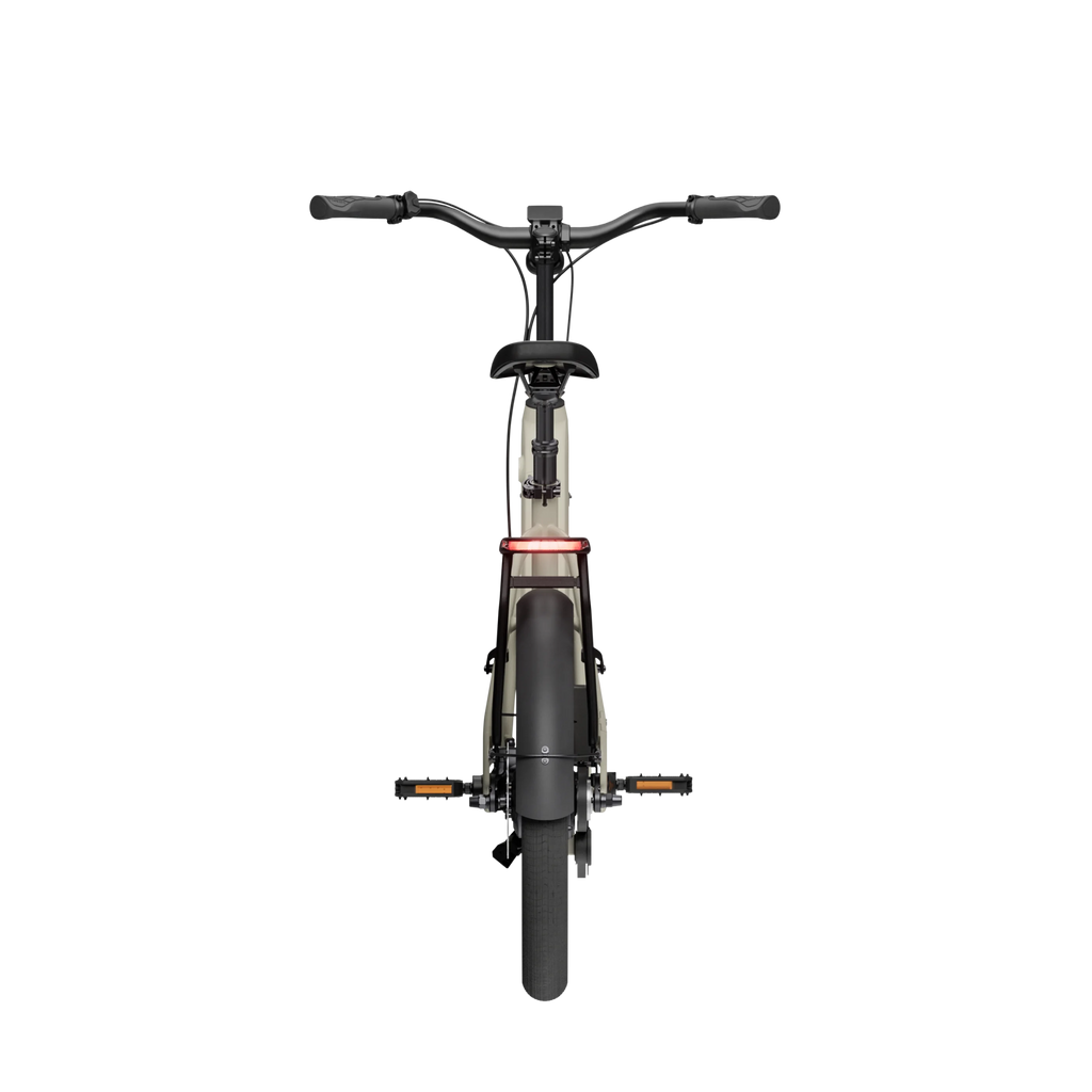 Tenways CGO Compact with pedals folded and stem twisted for storage