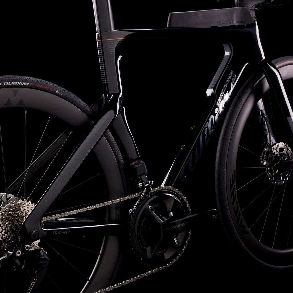Wilier Turbine SL Di2 Triathlon Bike, Black, view 3