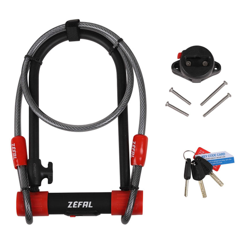 Zefal K-Traz U13 U-Lock with Cable, Sold Secure Silver