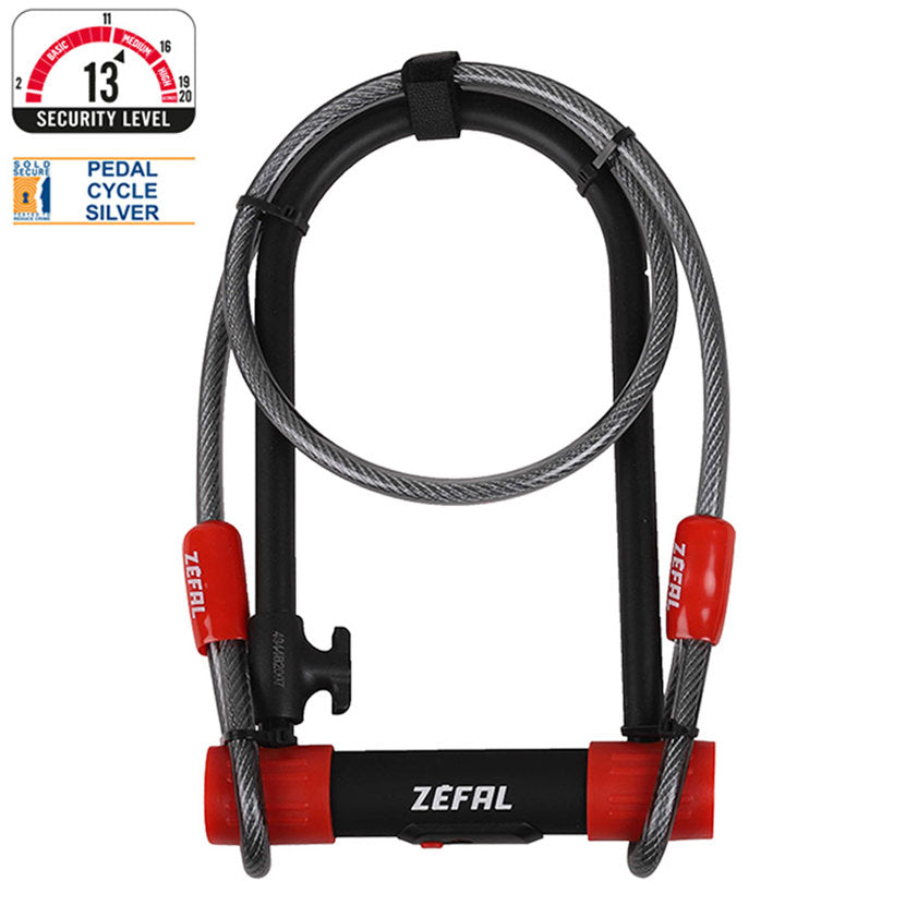 Zefal K-Traz U13 U-Lock with Cable, Sold Secure Silver, photo 2